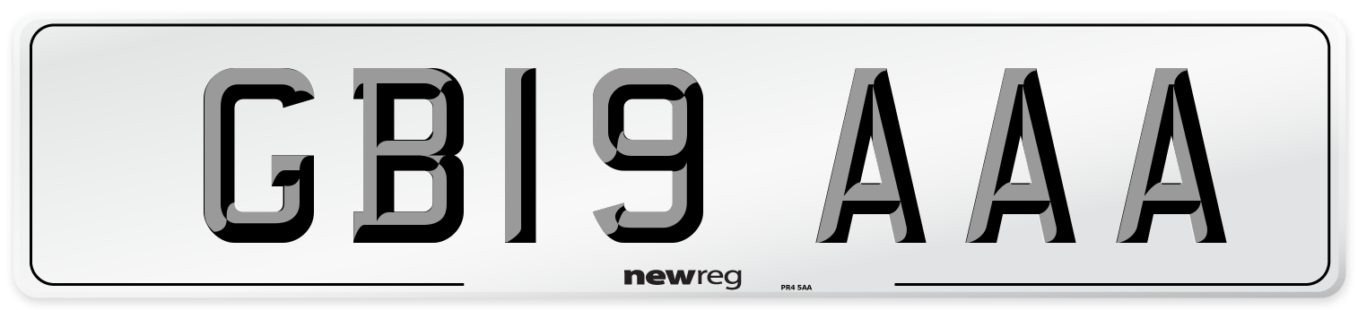 GB19 AAA Number Plate from New Reg